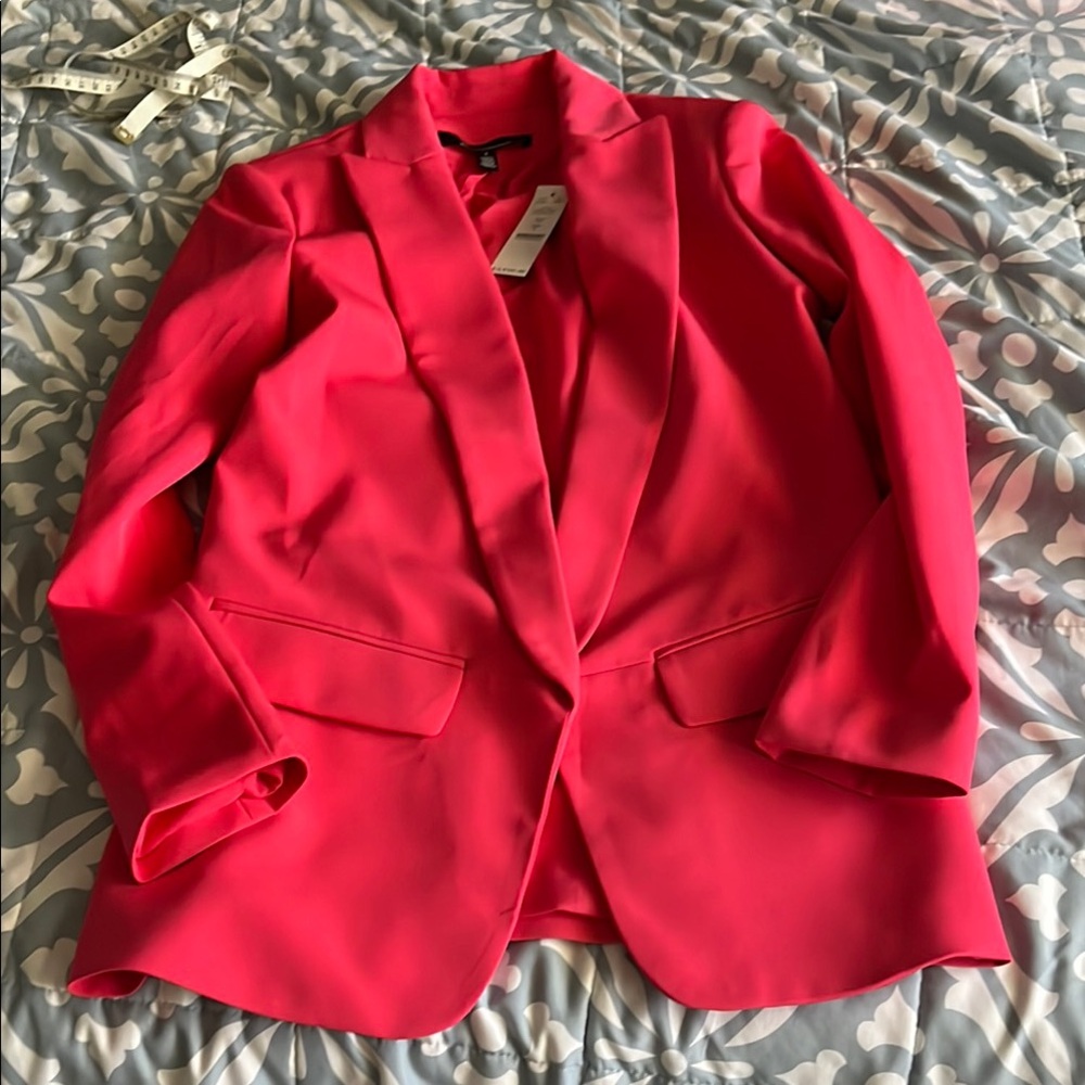 White House Black Market Pink Blazer Structured Fit
